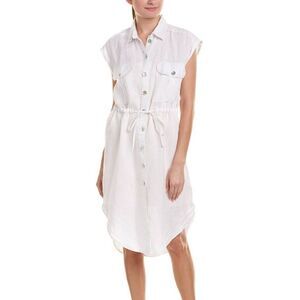 Free People Cream Button-Down Midi Dress